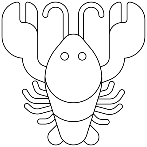 Lobster Emoji Coloring Page